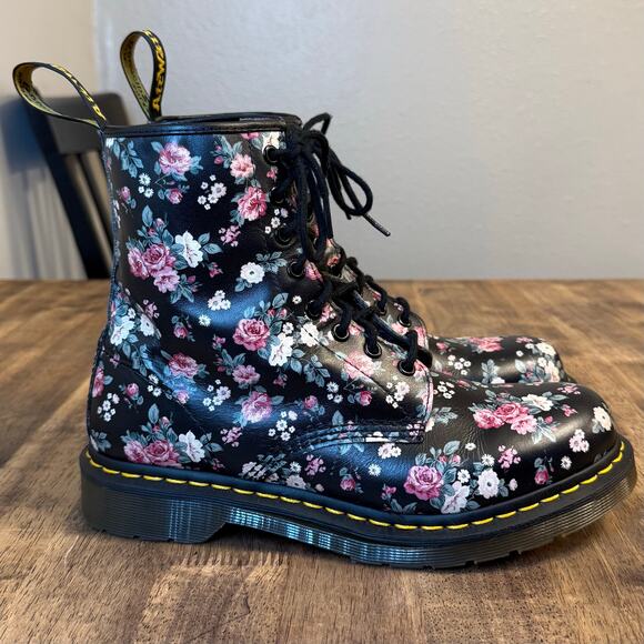 Doc Martens 1460 Pascal Vintage Rose Leather Combat Boots Women’s US 10 READ - Picture 10 of 10